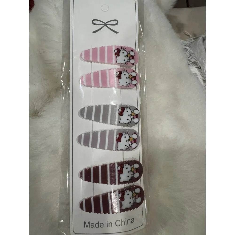 Kawaii Hello Kitty Hair Clips For All Hair Types Anime Cute Hair Stylers Gift